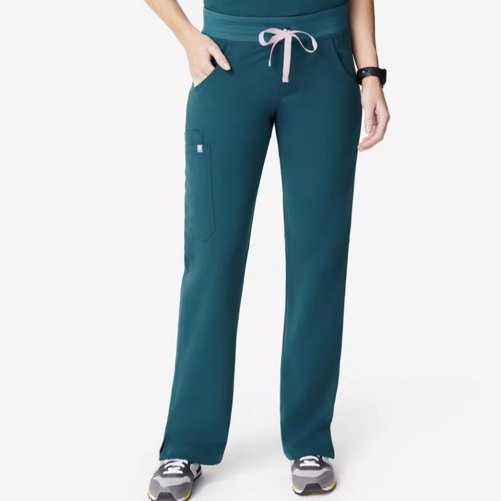Figs Caribbean Blue Cargo Kade Pants Women's Bottom Scrub Large Tall Medical